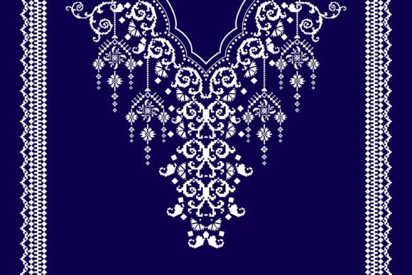 Beautiful Neckline Embroidery Pattern Review
