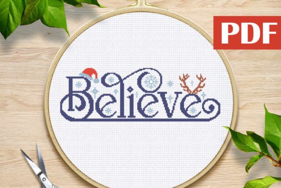 Believe Cross Stitch Pattern PDF: Boutique Sweatshirt Review