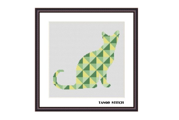Cat Geometric Cross Stitch Pattern Review