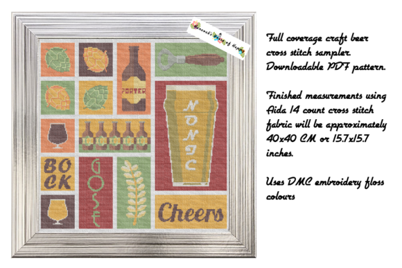 Craft Beer Cross Stitch Sampler Pattern Review