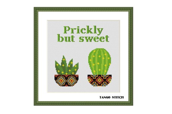 Cute Cactus Ornament Cross Stitch for Business Merch