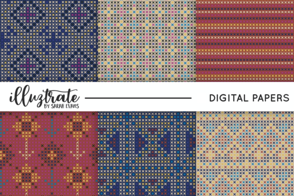 Dark Cross Stitch Seamless Patterns: A Designer’s Holiday Must-Have