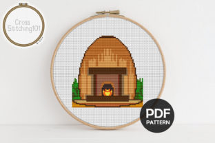 Fireplace Modern Cross Stitch Pattern Review for Apparel Designers