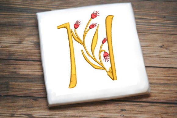 Floral Monogram Letter N: A Designer’s Stitch Test