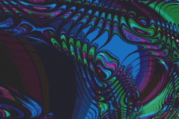 Fractal Cross Stitch Pattern - Blue: A Seasonal Embroidery Gem