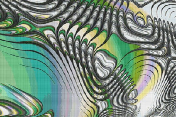 Fractal Cross Stitch Pattern – Striped: A Craft Fair Designer’s Take