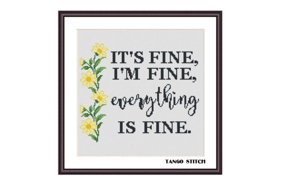 It's Fine I'm Fine: Sweatshirt Embroidery Review